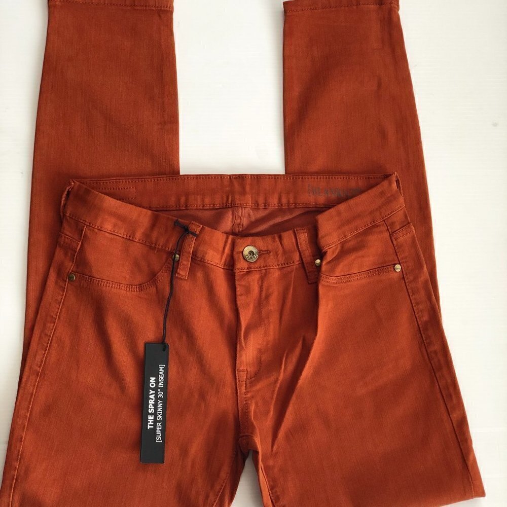 Blank NYC Rust Denim Spray On Super Skinny Jeans - Picture 13 of 14